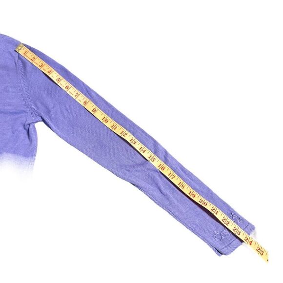 V neck silk knitted Lilac cardigan size Small Cullen brand w embroidery detail - Picture 9 of 9